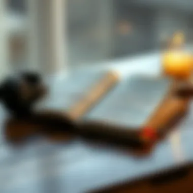 Open journal with inspirational quotes