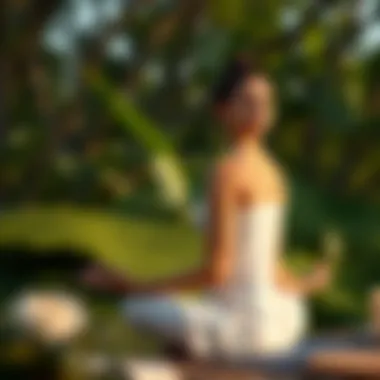 Meditative posture in natural surroundings