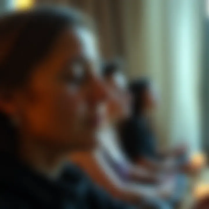 Close-up of a peaceful meditation session