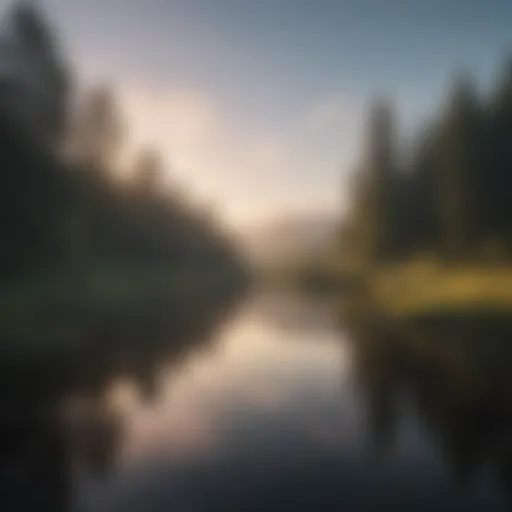 A serene landscape reflecting tranquility and inner peace