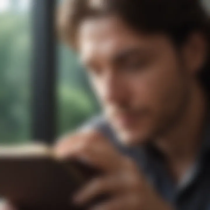 A thoughtful individual contemplating life with a notebook