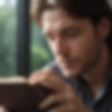 Contemplation and Personal Growth A thoughtful individual contemplating life with a notebook