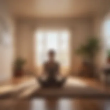 Creating a Soothing Space with Sound A peaceful room setting with soft lighting and sound waves illustrated