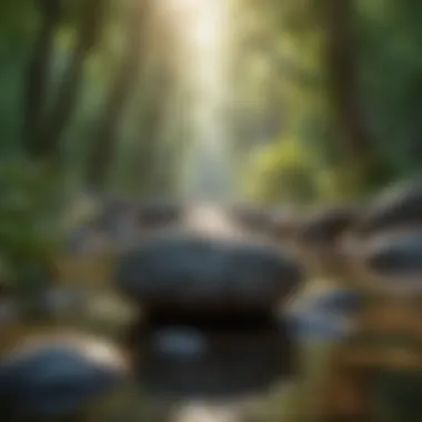 Tranquil Environment for Mindfulness A serene landscape for meditation