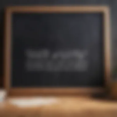 An inspiring quote written on a chalkboard with a soft light background.