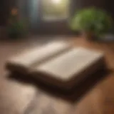 An open book with uplifting quotes
