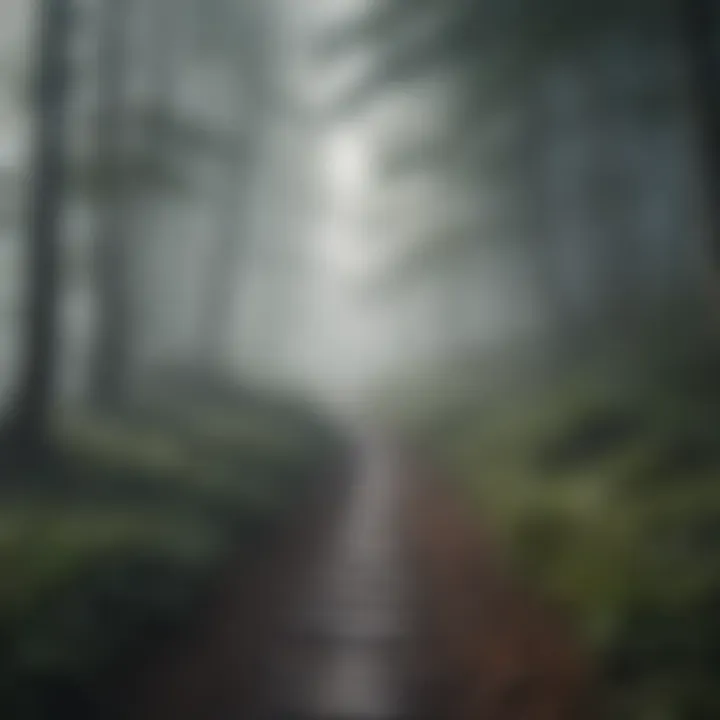 A path leading through a misty forest, symbolizing the journey of healing