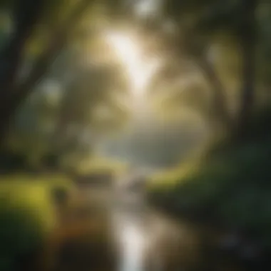 A serene landscape that evokes happiness and tranquility