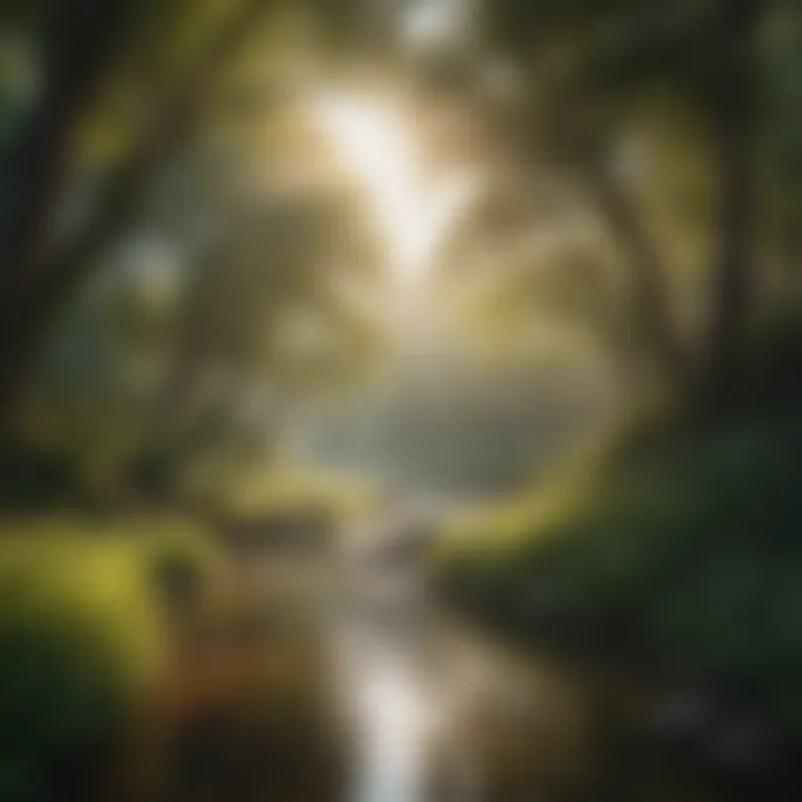 A serene landscape that evokes happiness and tranquility