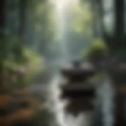 A serene environment promoting mindfulness