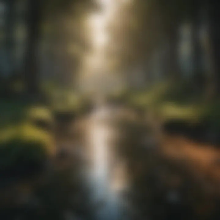 A serene landscape showcasing tranquility and peace