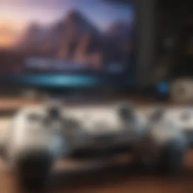 Calming Gaming Interface Design A close-up of a calming gaming interface with soft colors