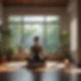 A serene space for meditation with Alexa device