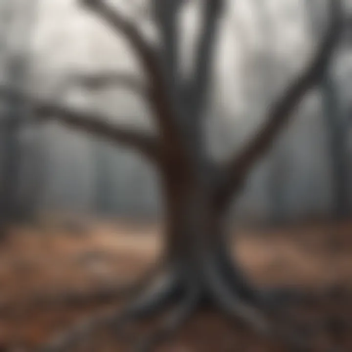 An old, withered tree symbolizing loss
