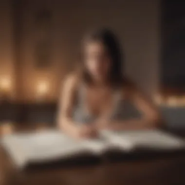 Reflective Journaling for Self-Discovery A journal open with motivational quotes