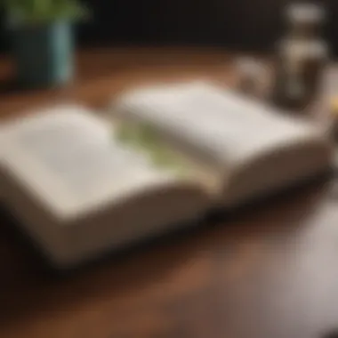 Words of Wisdom: Fueling Growth An open book with quotes highlighting personal growth