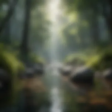 A Tranquil Nature Escape Serene nature scene promoting mindfulness and tranquility