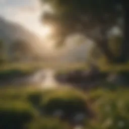 A serene landscape symbolizing peace and fulfillment