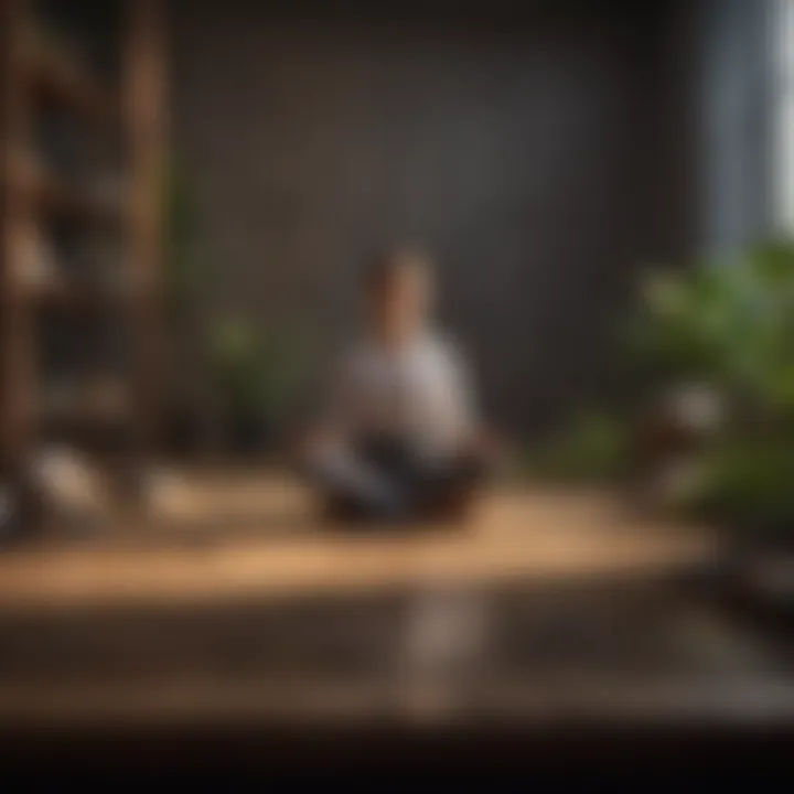 A person practicing mindfulness in a quiet setting