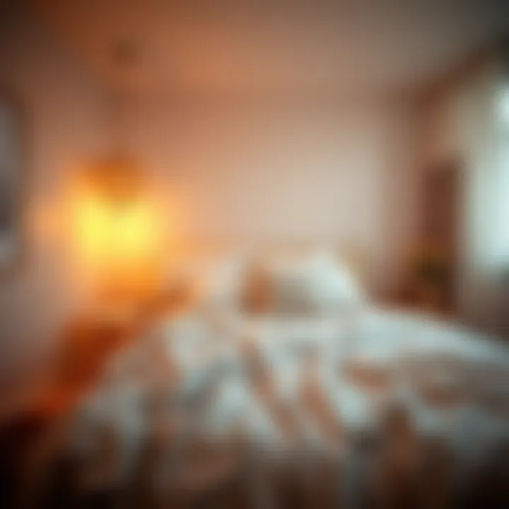 Cozy bedroom with soft lighting promoting relaxation