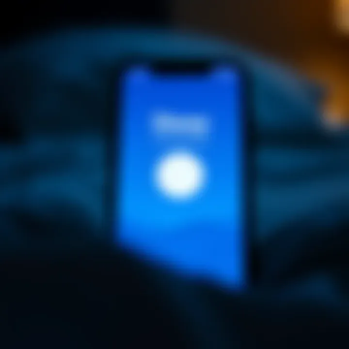 A smartphone displaying a sleep app interface