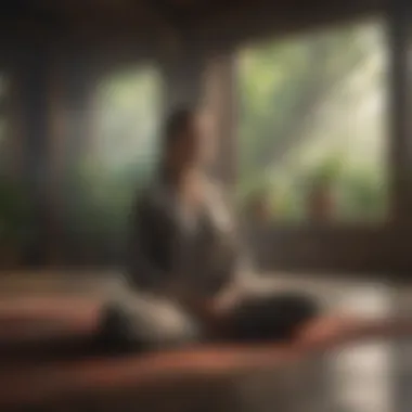 Deepening Mindfulness in Meditation Calm individual practicing meditation in a peaceful environment