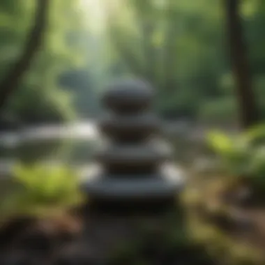Tranquility Through Nature Calm and tranquil nature scene enhancing meditation