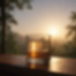 Tranquil morning scene with sunrise