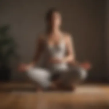 Cross-Legged Position for Deep Mindfulness An individual practicing mindfulness in a cross-legged position.