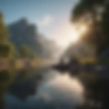 Inner Peace and Contentment A serene landscape symbolizing inner peace and happiness