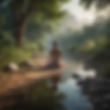 Inner Peace Through Self-Love A serene landscape symbolizing inner peace and tranquility
