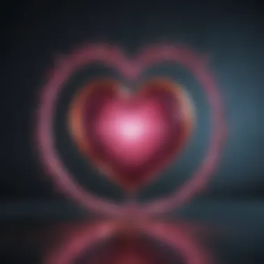 Affirmations of Self-Worth A vibrant heart surrounded by uplifting affirmations