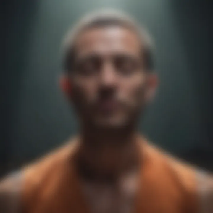 Close-up of a person meditating with a focused expression