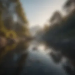 A serene landscape reflecting the mood of sadness