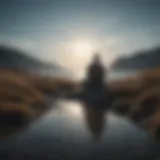 A solitary figure gazing at a distant horizon, embodying the essence of introspection.