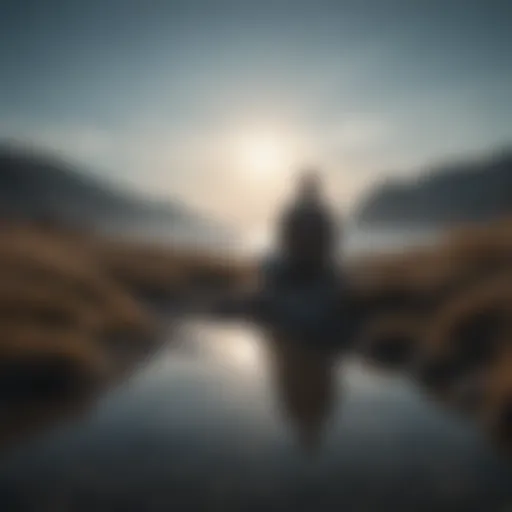 A solitary figure gazing at a distant horizon, embodying the essence of introspection.