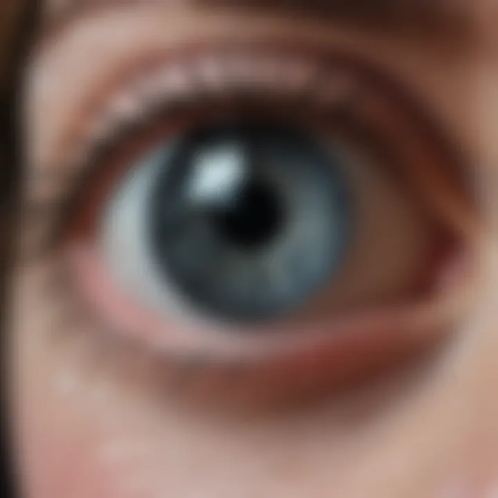 A close-up of a droplet symbolizing tears