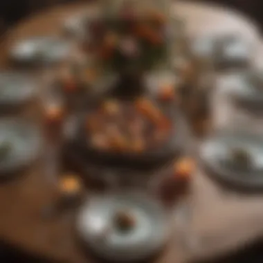 An elegantly arranged table set for a thoughtful gathering, representing shared gratitude.