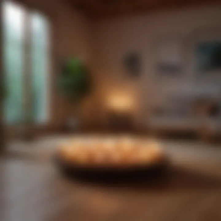 A peaceful indoor space with candles and soft lighting for relaxation