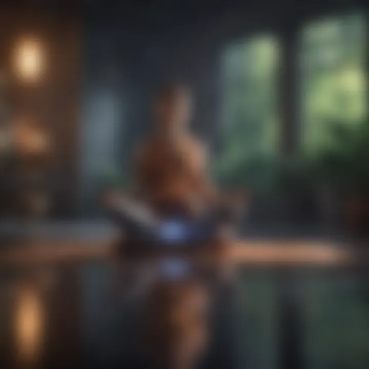 A futuristic concept of meditation aided by technology