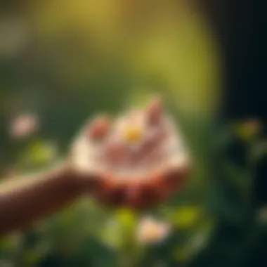 The Gift of Compassion A pair of hands offering a flower symbolizing compassion