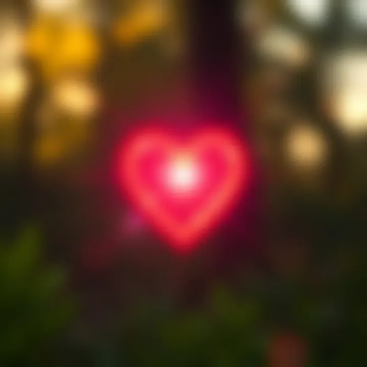 The Light of Kindness A vibrant heart illuminated with warmth and connection