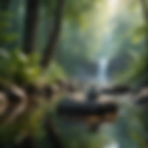 Tranquil nature scene promoting mindfulness