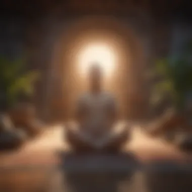 Diverse Meditation Techniques Meditation techniques illustrated in a calming environment