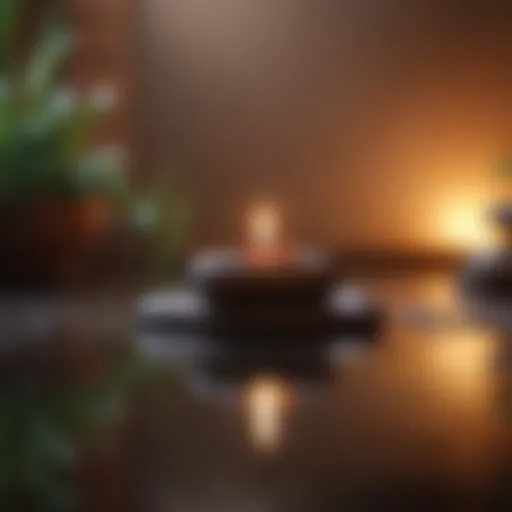 Calm ambiance created by meditation music