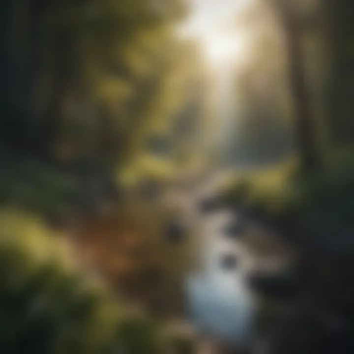 A serene landscape illustrating natural beauty and tranquility