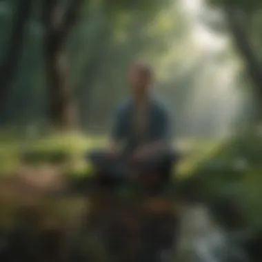 Nature's Tranquility A person experiencing nature, embodying tranquility