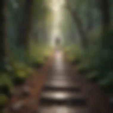 Mindful Walking on a Tranquil Path Mindful walking on a tranquil path