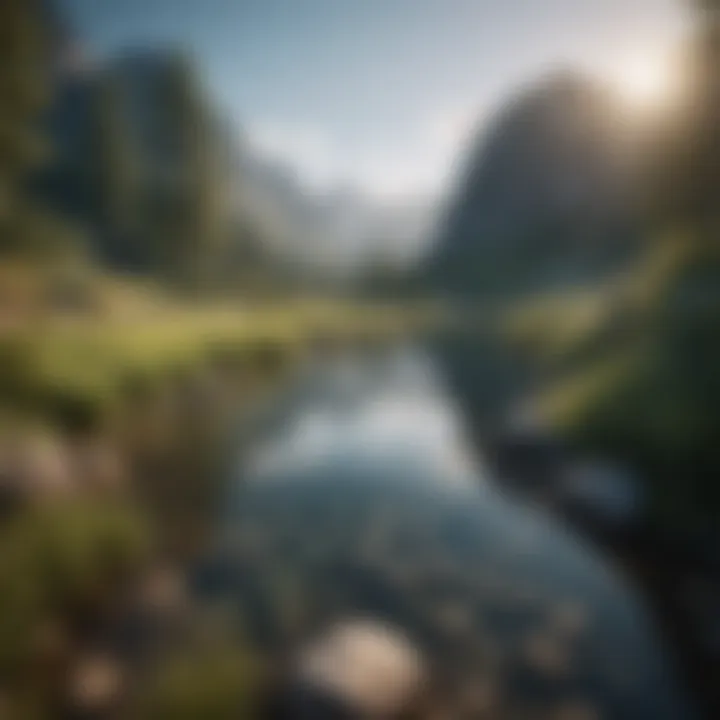 A serene landscape promoting mindfulness