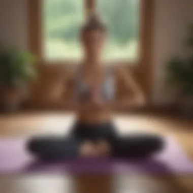 A person engaging in a gentle yoga stretch on a mat